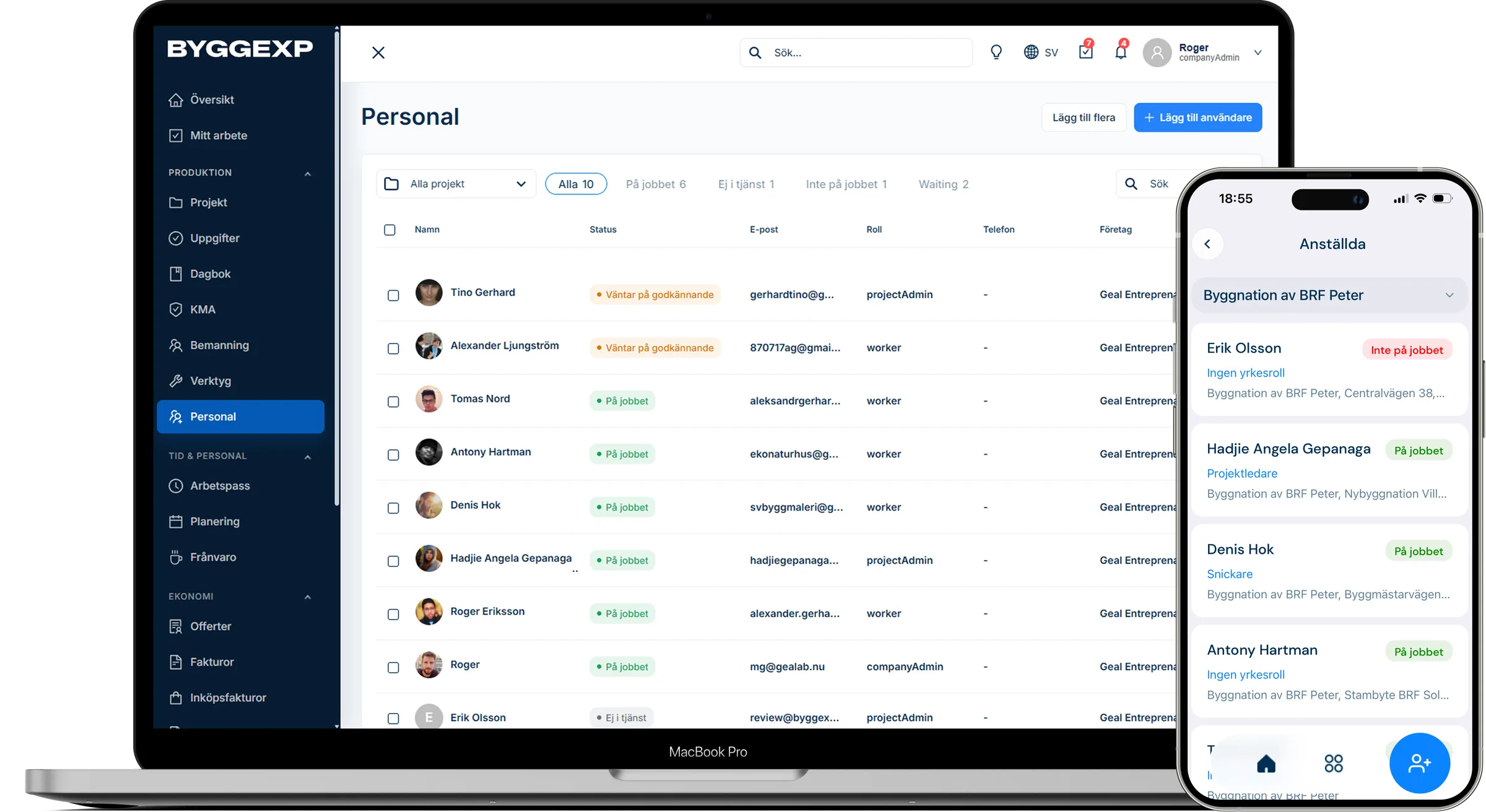 Presence and Check-in on the Jobsite in Real Time