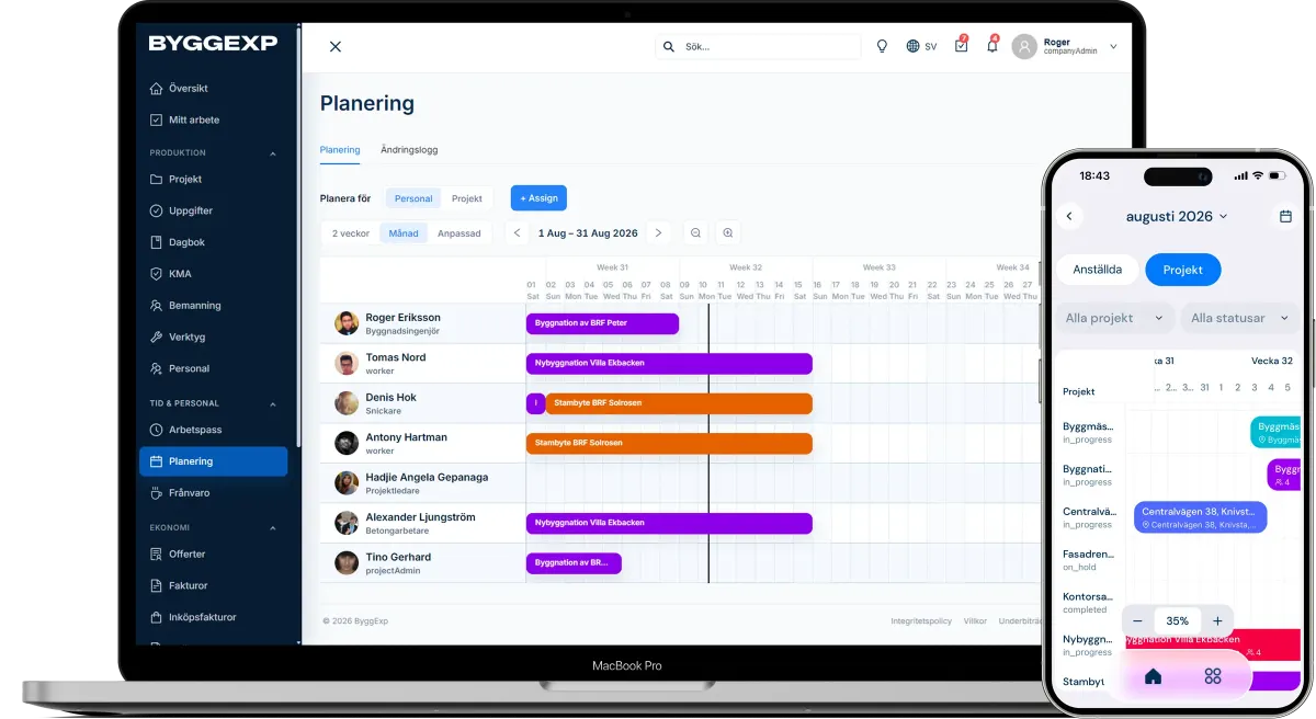 Projekt- och personalplanering