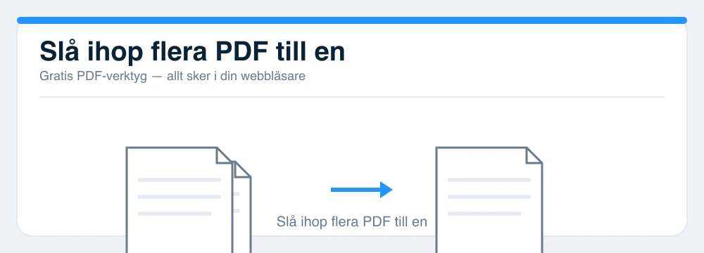 Illustration: slå ihop flera PDF till en